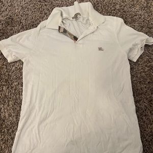 Men’s White Burberry Polo shirt - Size S